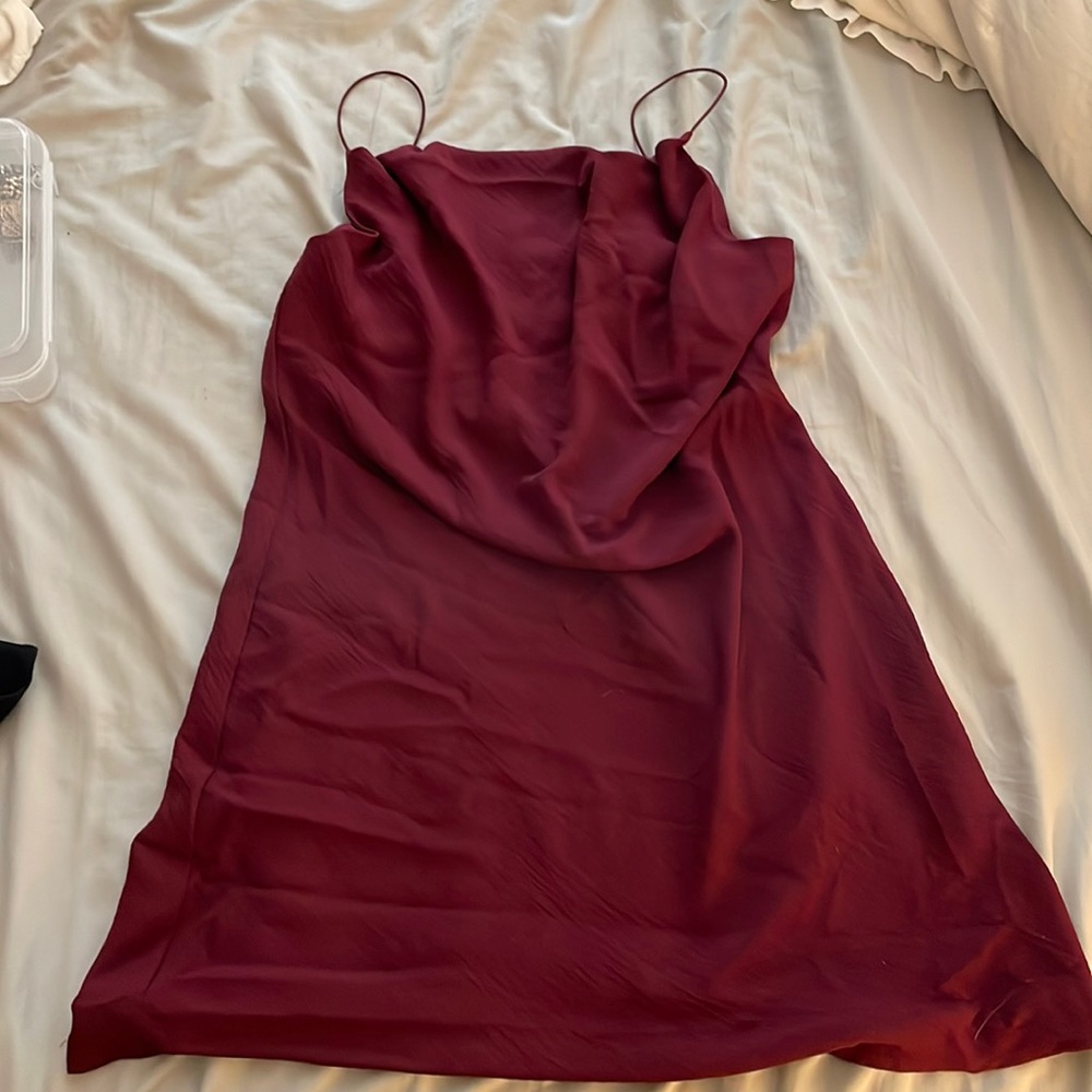 Timing Dark Red Mini Dress